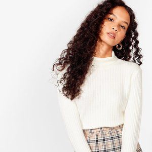 75% off SALE! Nasty Gal Knit Was Worth Knit Ribbed High Neck Sweater (One Size)